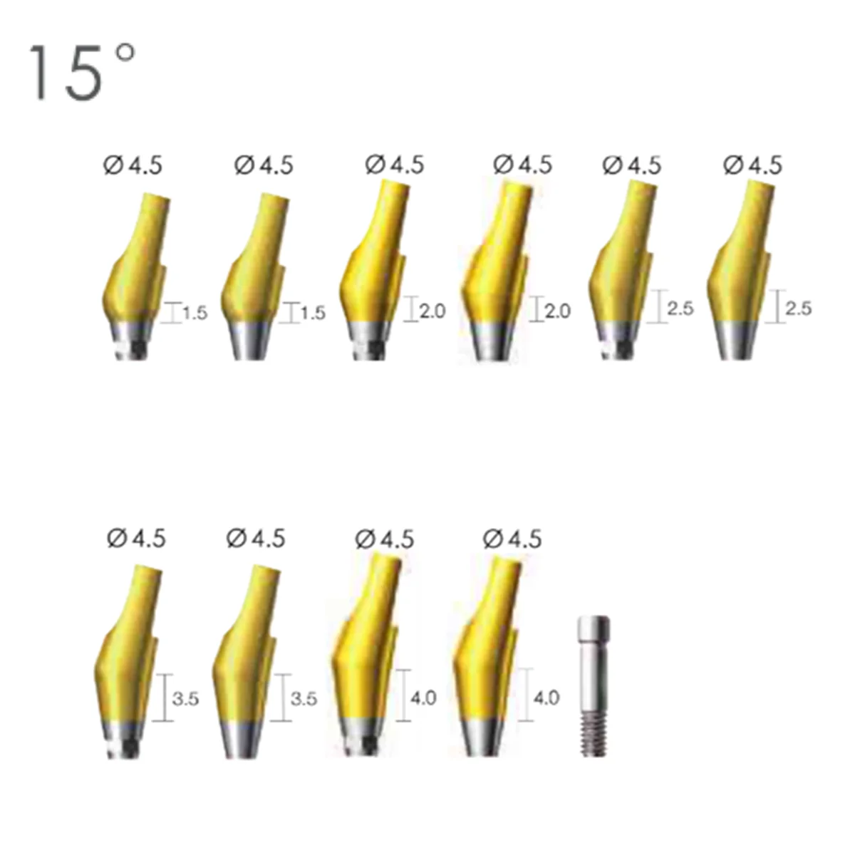 Dental Angle Repair abutment 15 25 degree abutment Dentium Original Data