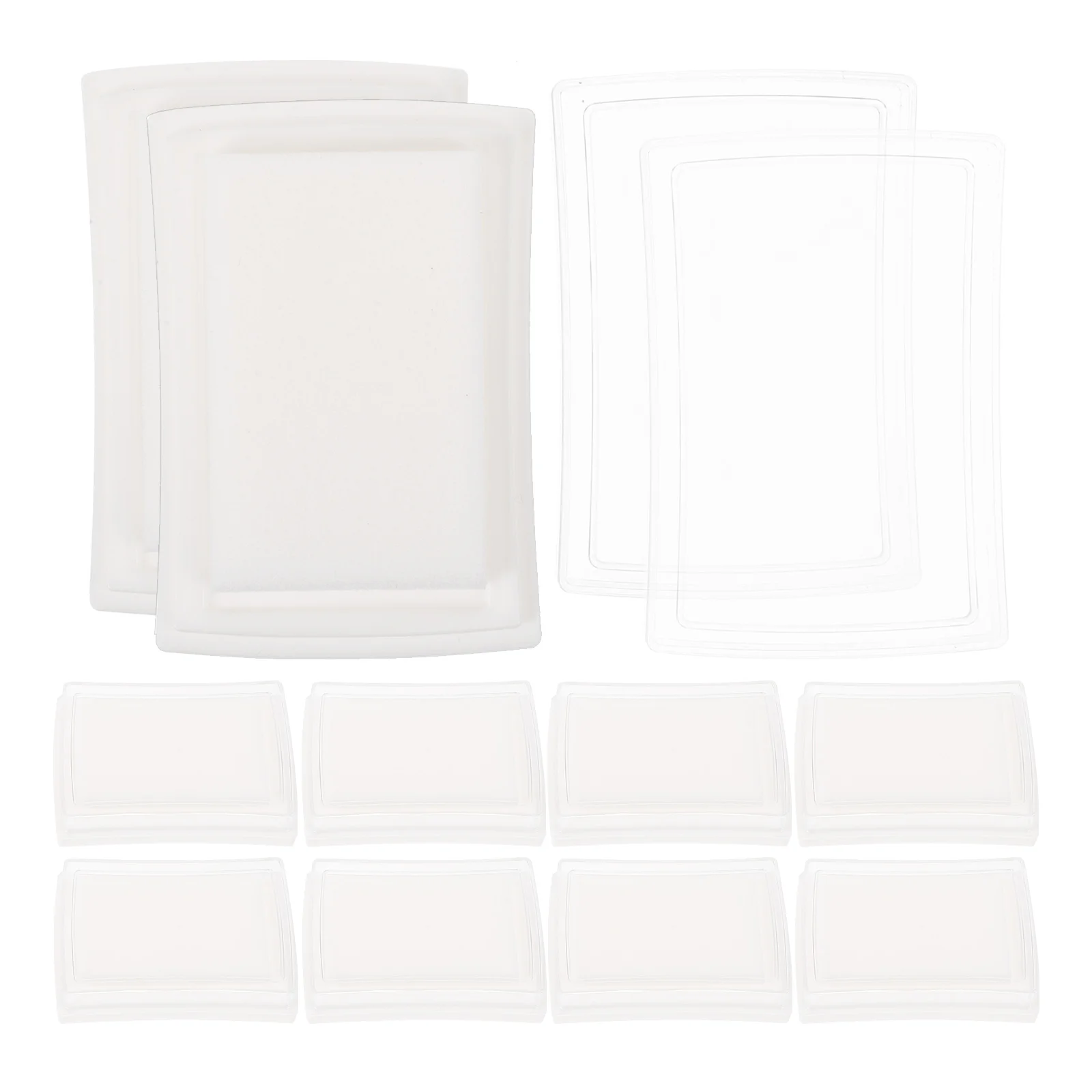 

10pcs Blank Pads High Density Sponge Washable Stamp Pads Office Stamp Ink Pad Fingerprint Craft Tools Office Supplies