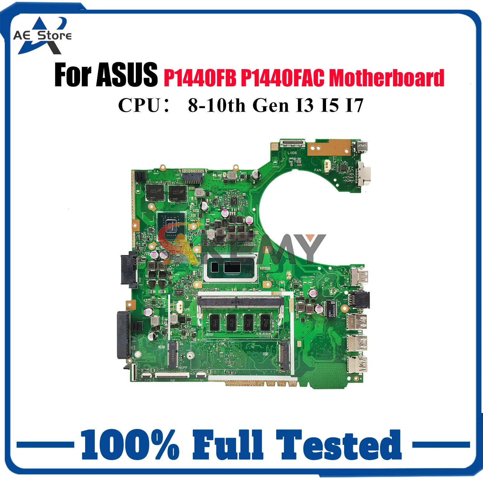 

P1440FB Материнская плата для ноутбука ASUS ProArt P1440FB P1440FAC P1440F Материнская плата для ноутбука с процессором I3 I5 I7 100% тестирование ОК быстрая доставка