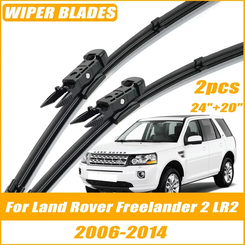 2pcs Wiper Front Wiper Blades For Land Rover Freelander 2 LR2 06-14 Windshield Windscreen Clean Window Car Rain Brushes 24+20