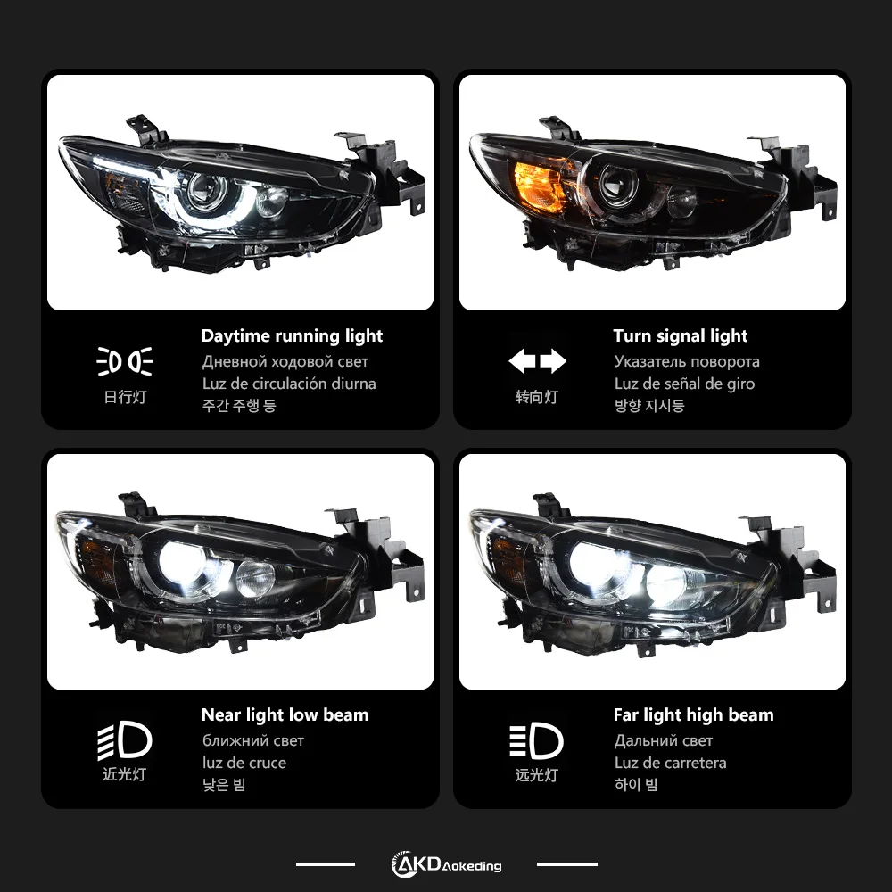 Akd用カースタイリングマツダ6アテンザledヘッドライト2013-2016 Akd用カースタイリングマツダ6アテンザledヘッドライト2013-2016