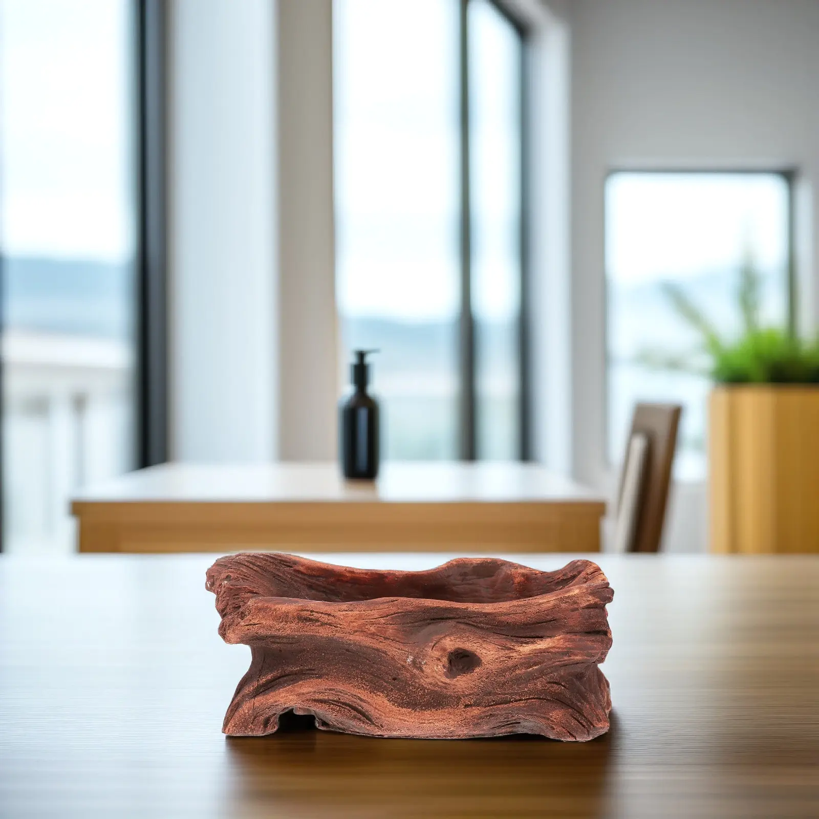 Premium Cement Basin Creative Stump Shaped Flowerpot Fade Resistant Leak Proof Indoor Outdoor Decor Ideal Gift for Plant Lovers