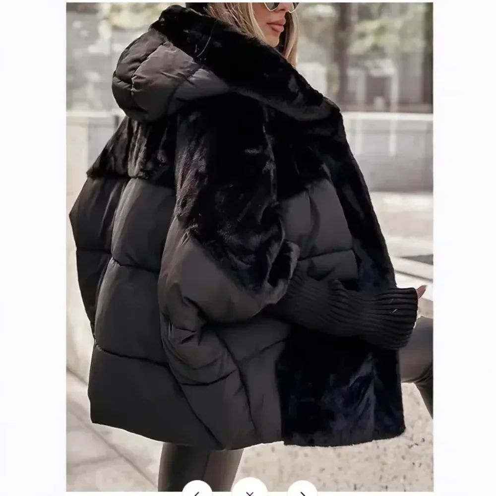 Winter Jacket Women 2025 Loose New Down Jacket Hooded Long Sleeve Winter Clothes