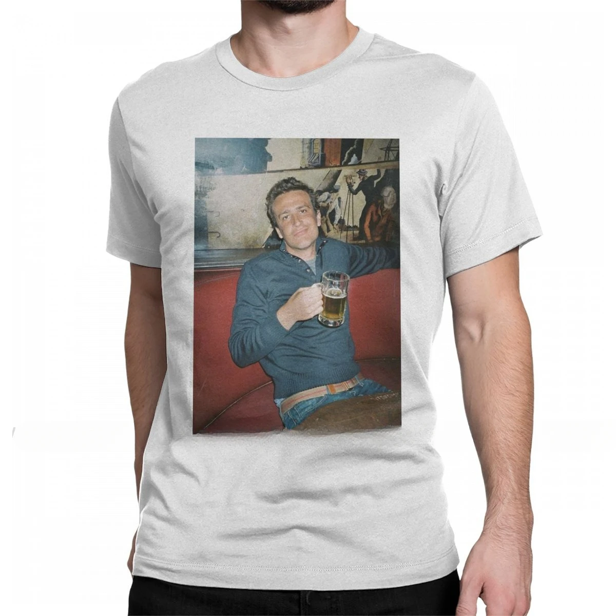 تي شيرت ثقيل للرجال ، حروف ، هيب هوب ، أكمام قصيرة ، تي شيرت مطبوع ، أوقات الفراغ ، كيف التقيت بأمك ، ملابس قطنية