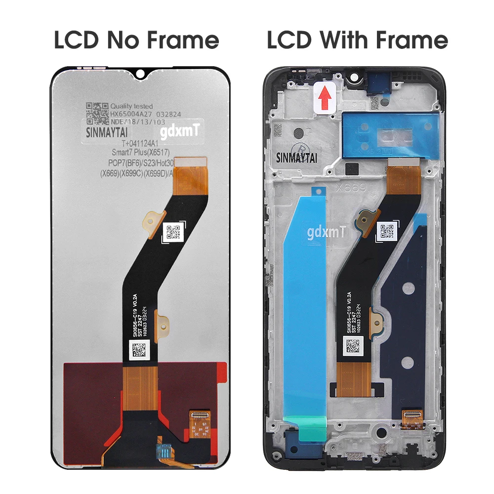 For Infinix Hot 30i For  6.56\'\'Hot30i X669 X669C X669D LCD Display Touch Screen Digitizer Assembly Replacement