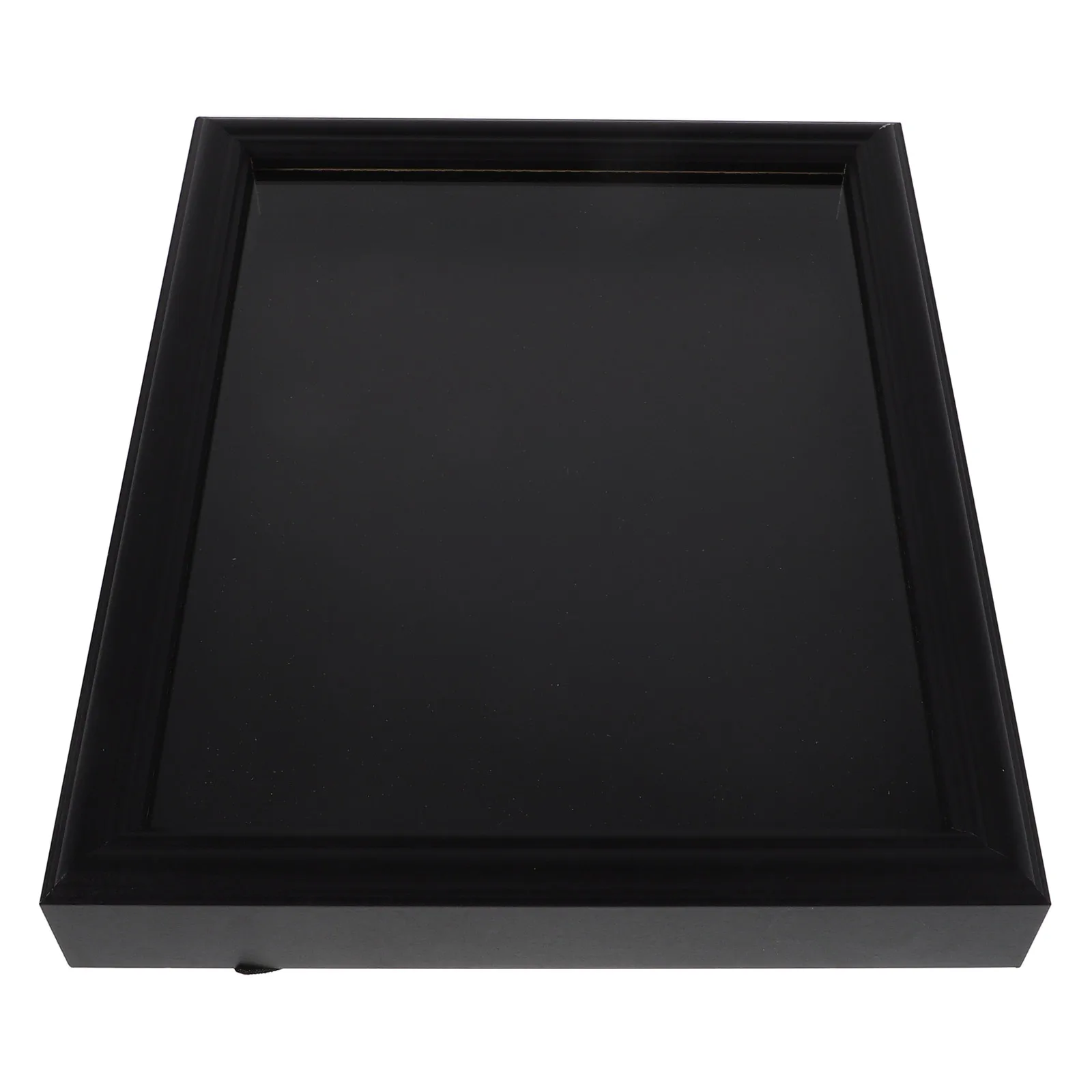 

Wooden Display Storage Box For Veterans Tempered Glass Wall Mounted Frame Black Compact Design Memorial Holder Burial Case