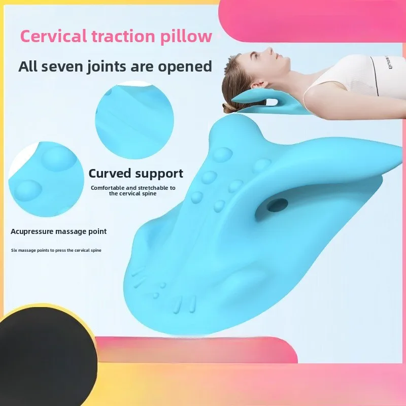 

Massage Pillow Neck Shoulder Stretcher Relaxer Cervical Chiropractic Traction Muscle Relax Neck Support Traction Corrector