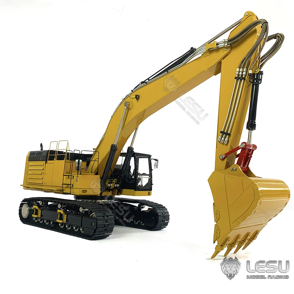 Przedsprzedaż LESU 374F 1/14 Hydrauliczna Koparka RC C374F Zmontowana Zdalnie Sterowana Koparka Ciężki Maszynowy Model z Systemem Oświetlenia Zabawki