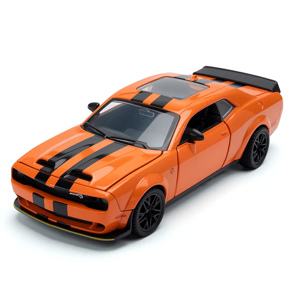 1:32 Dodge Challenger SRT Hellcat Redeye Supercar Model Samochodu z Odlewu Metalowego, Metalowy Model, Ozdoba na Biurko i do Domu, Prezent Urodzinowy