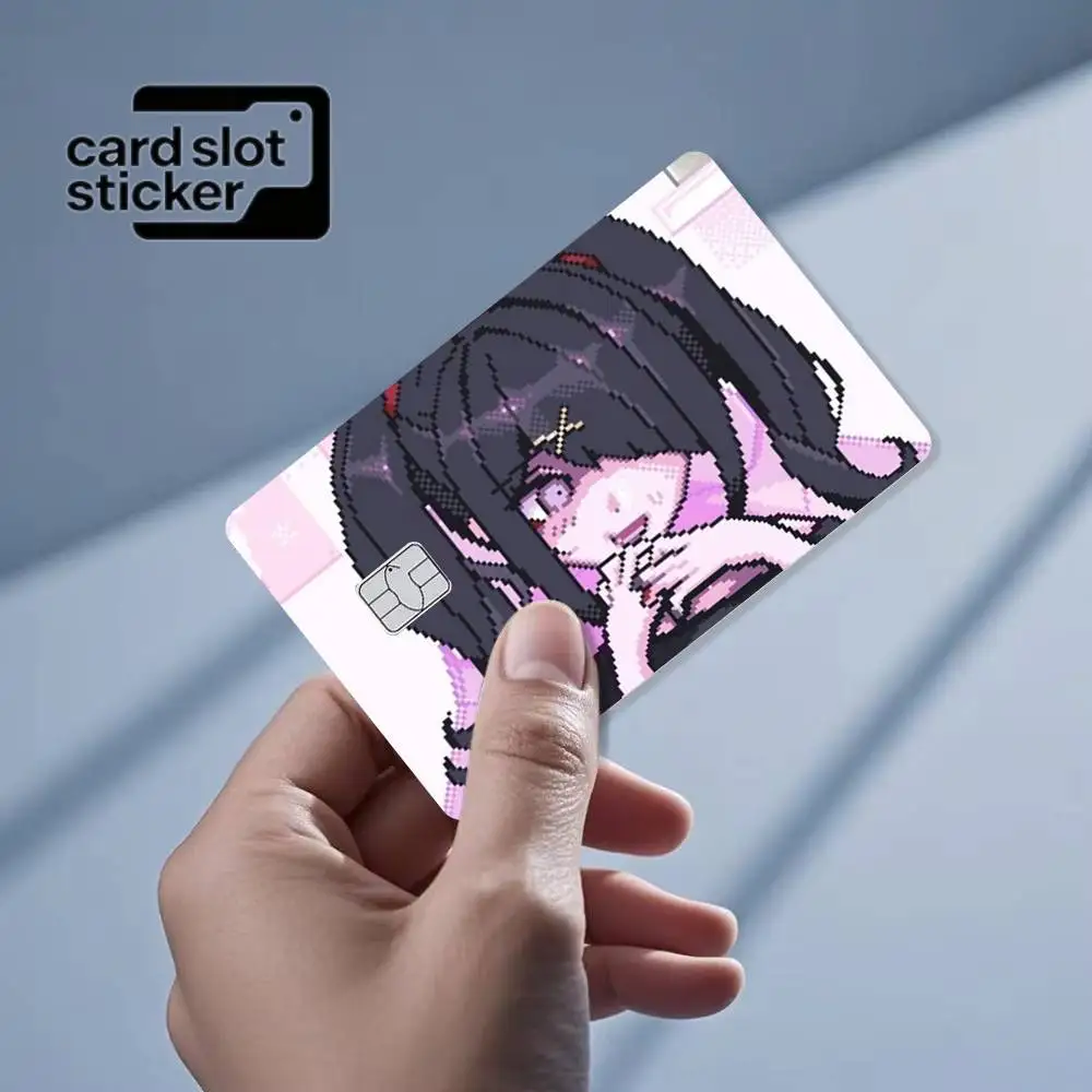 Game Ame chan Rain Credit Card HD Stickers Game Card Decal Small Chip Waterproof Sticker