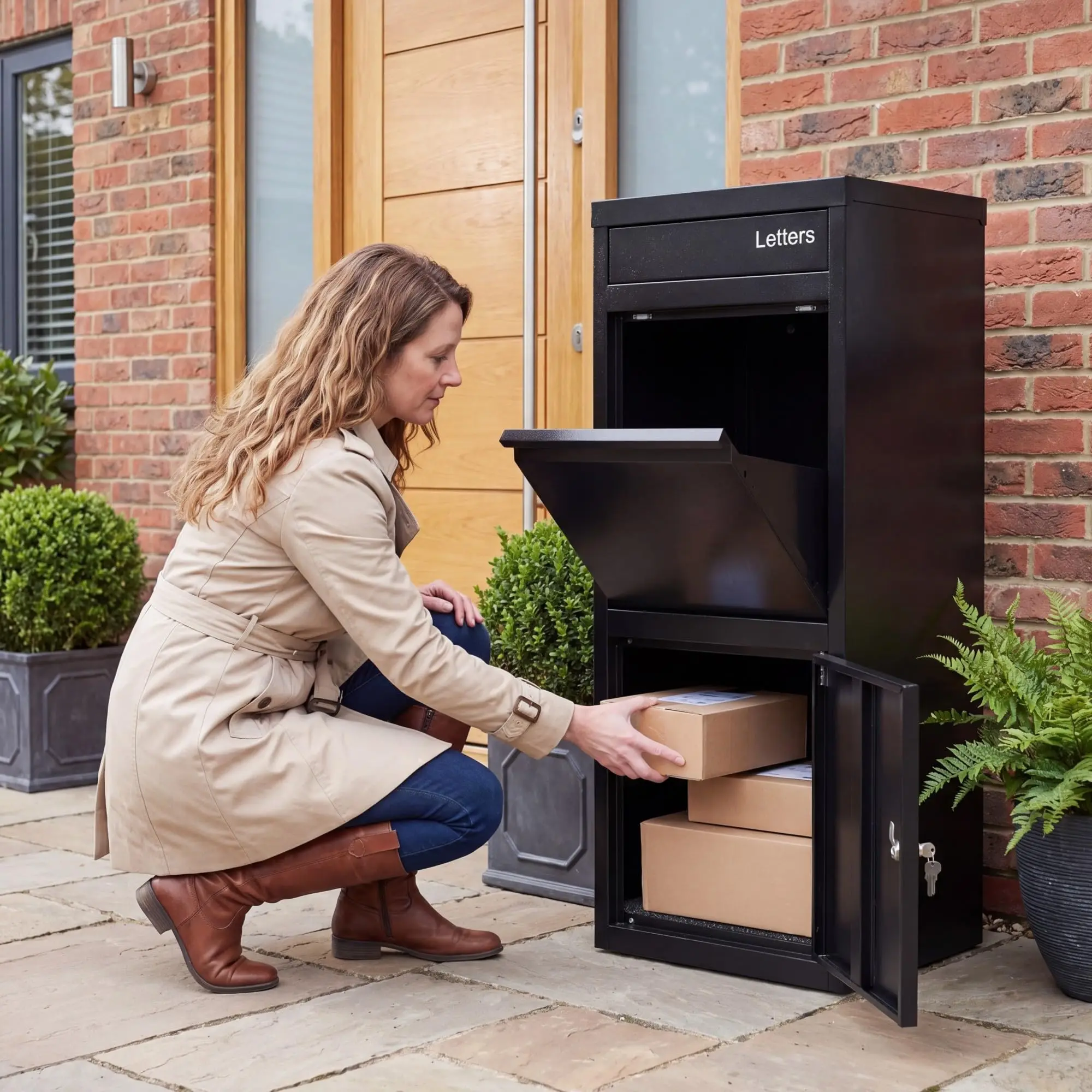 Large Outdoor Package Delivery Box with Anti-Theft Design