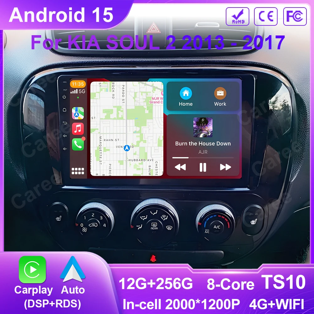 Auto Player Android For KIA SOUL 2 2013 2014 2015 2016 2017 Car Multimedia GPS Video Navigation Carplay Wireless Screen Stereo