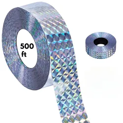 1* 500 Foot Bird Scare Ribbon Reflective Flash Tape Woodpecker Pigeon Deterrent Repellent Devices Tapes Keep Birds Away Outdoor