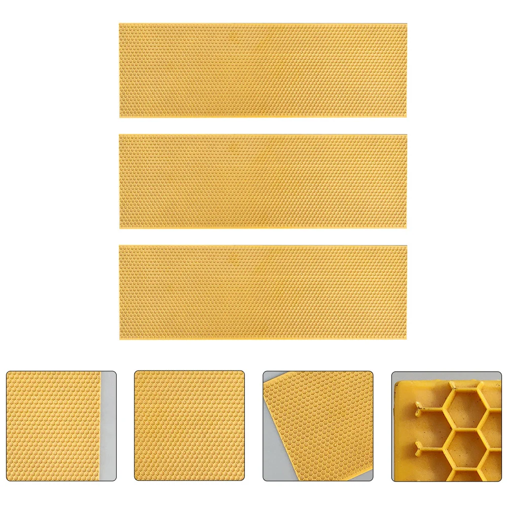 

3Pcs Premium Plastic Beehive Foundation Nest Beeswax Base Durable Practical Beekeeping Tool Orange Practical Beekeeping Tool