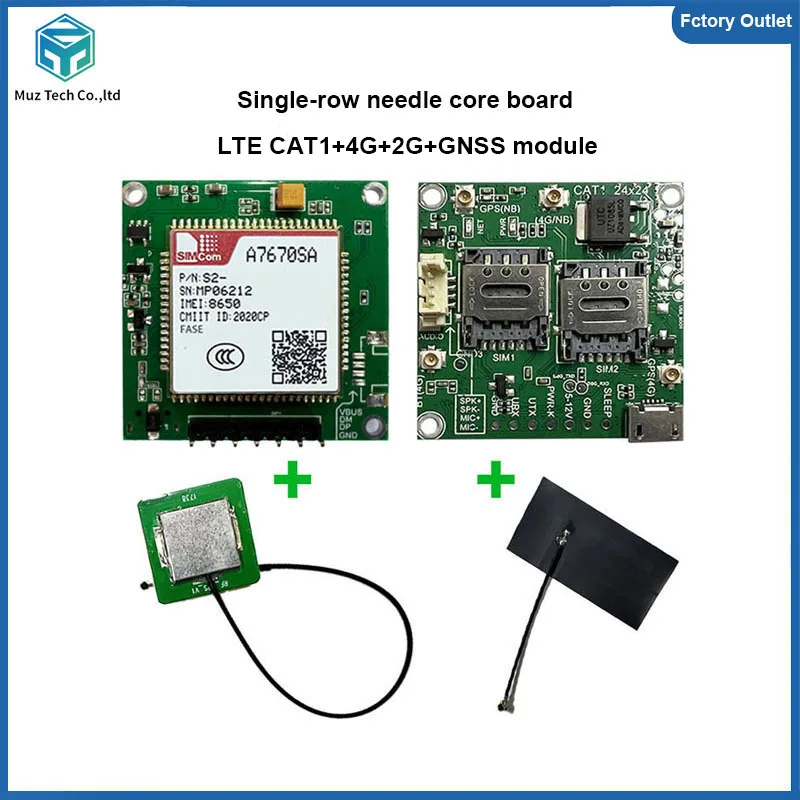 SIMCOM A7670SA-FASE A7672SA-FASE Development Core Board LTE Cat1 Module 4G+2G+GNSS Breakout Kit For Australia/South America