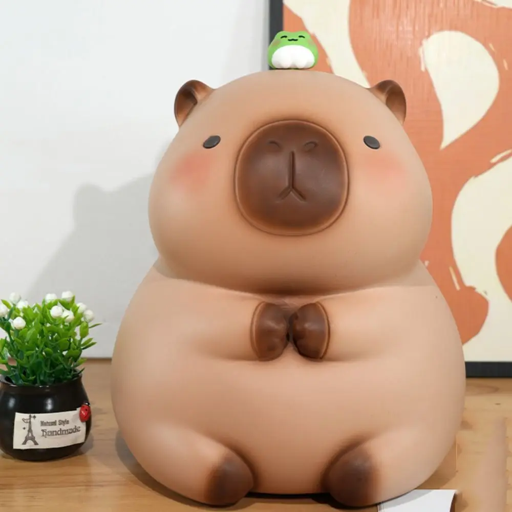 Capybara Capybara 돼지 저금통 비닐 방수 크레용 Capybara 돼지 저금통 장식 대용량 금고
