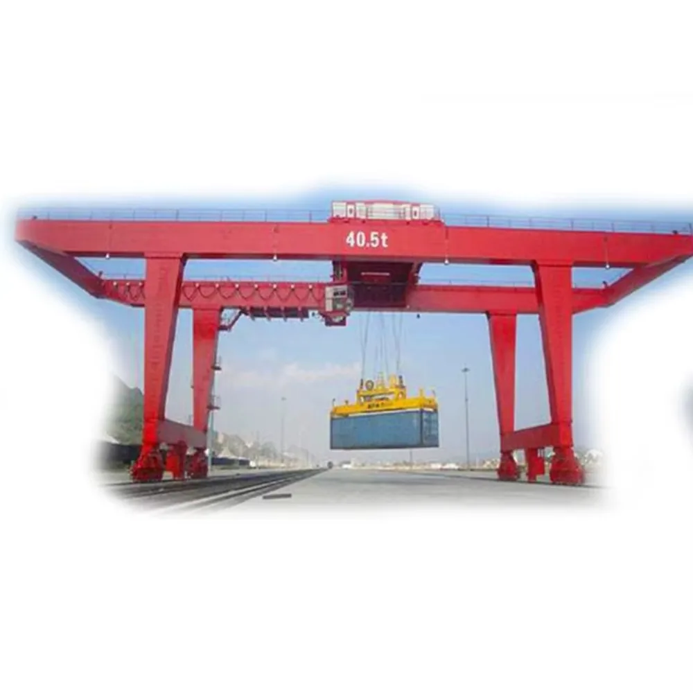 항구 물류 및 철강 공장 운영을 위한 YUGONG 브랜드 유압 갠트리 크레인 50Ton 30M 스팬 중장비 리프팅 시스템