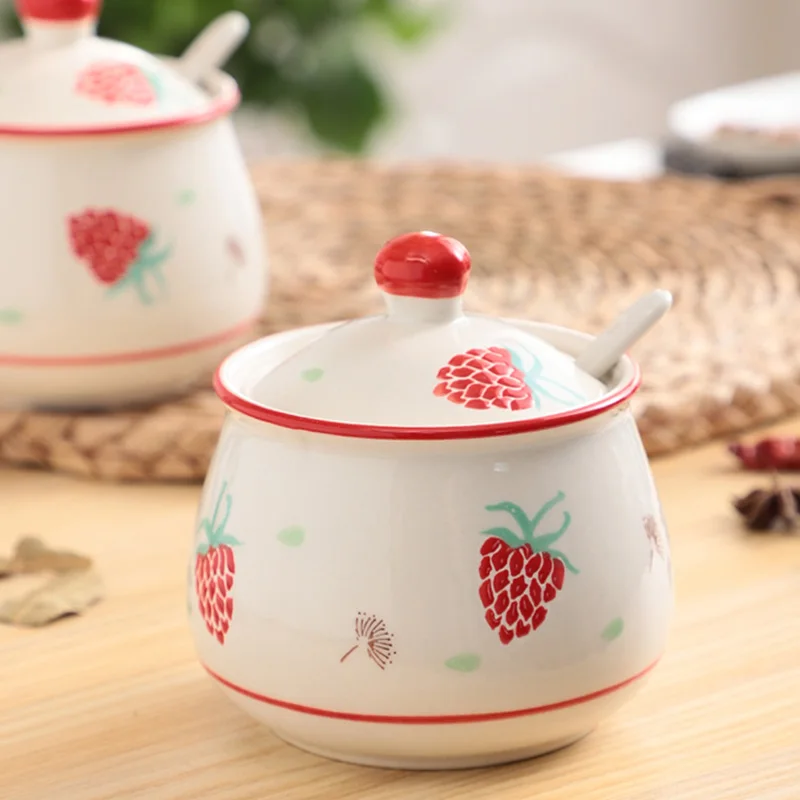 

Japanese Ceramic Spice Jars Set Salt Pepper Container Pepper Hand Painted Spice Organizer Canister Salero Kitchen Accessories