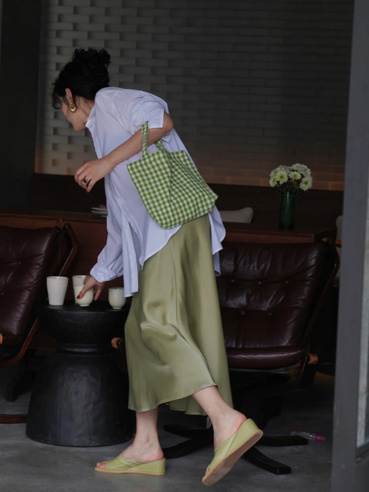 

Юбка Emily Clud из премиального ацетатного сатина, женская, А-силуэт, фасон «рыбий хвост», струящаяся, элегантная, подходит для всех типов фигуры