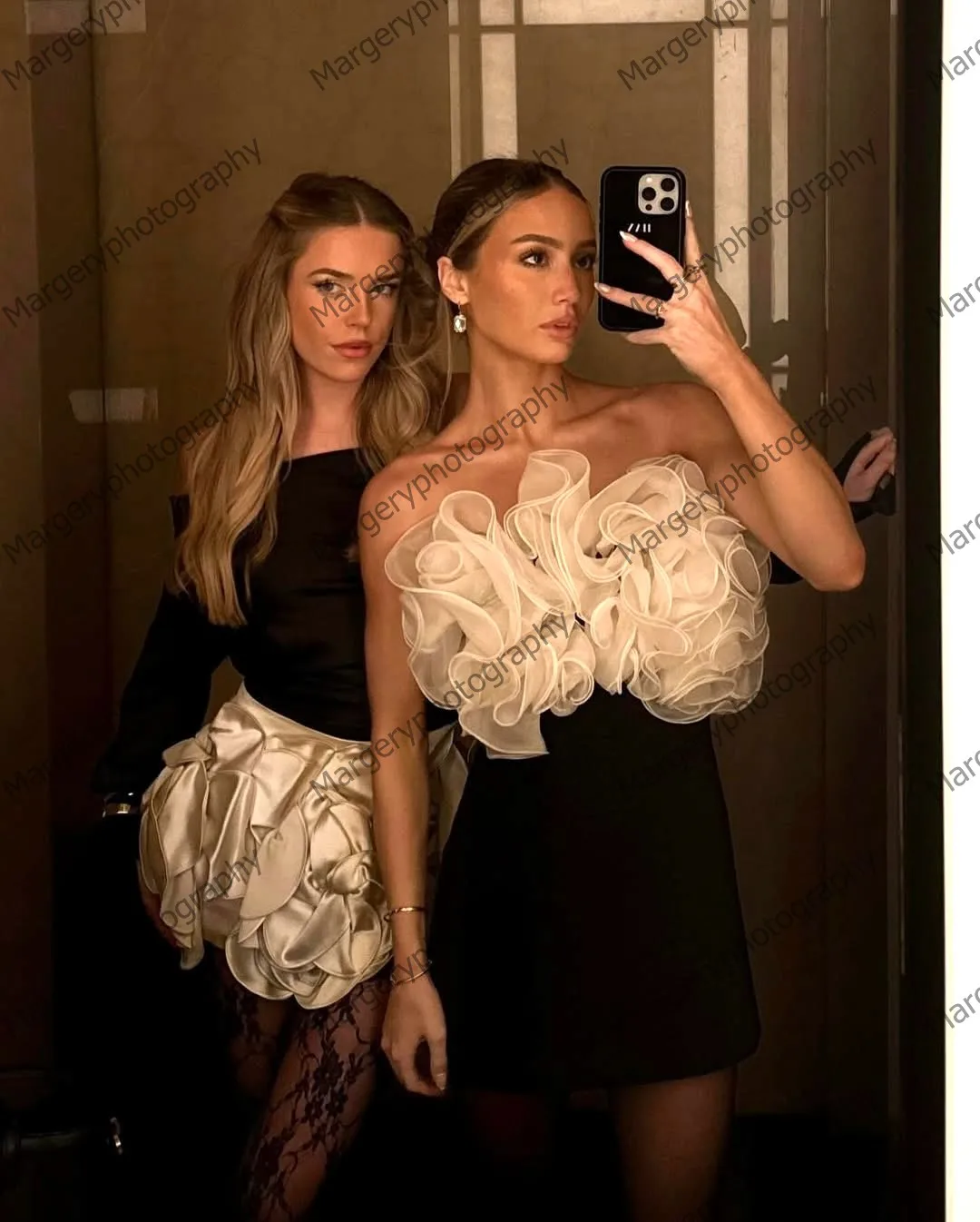 Chic Puffy Mesh Ruffles Women Dresses Sexy Strapless Satin Mimi Prom Party Gowns Elegant Tulle Female Pageant Cocktail Dress