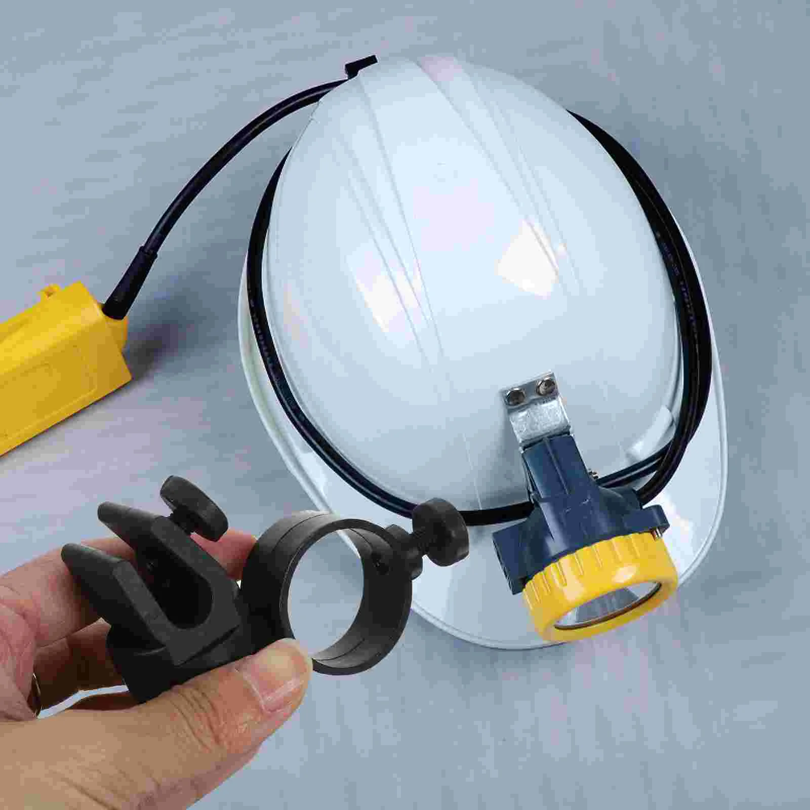 Hard Hat Flashlight Holder Hand Stand Mounting Clip on Side Clips for Headlamp Full Brim Fire Band Accessories