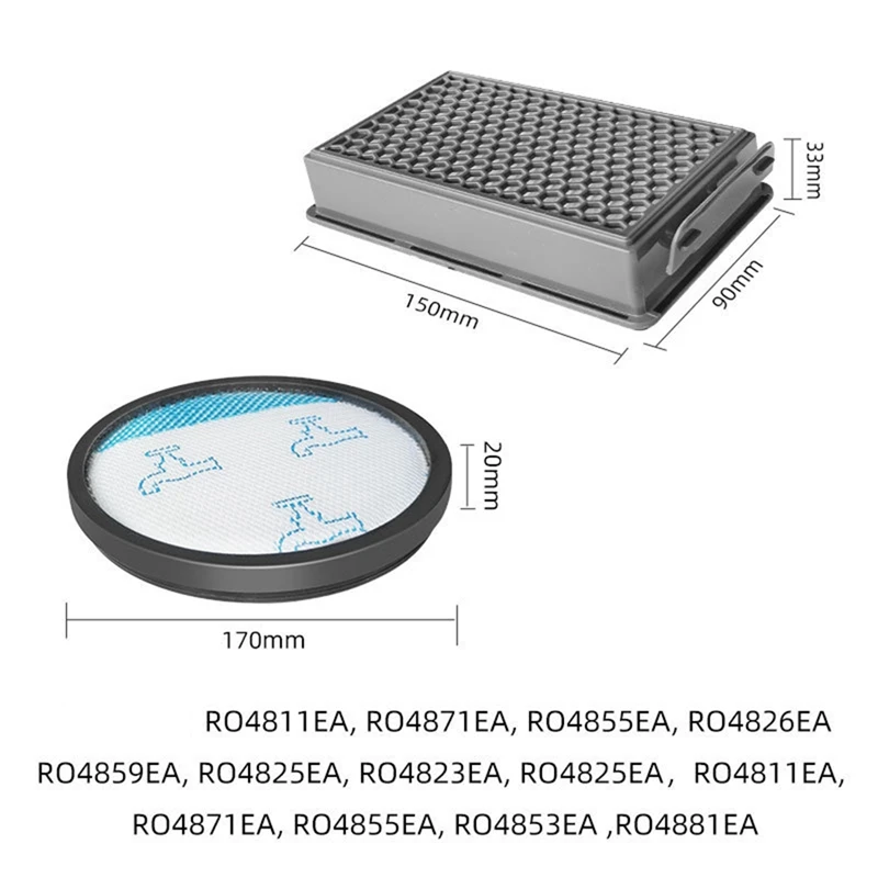 HEPA Filter For Rowenta COMPACT POWER XXL RO4859EA RO4811EA, RO4871EA, RO4855EA, RO4826E Vacuum Cleaner