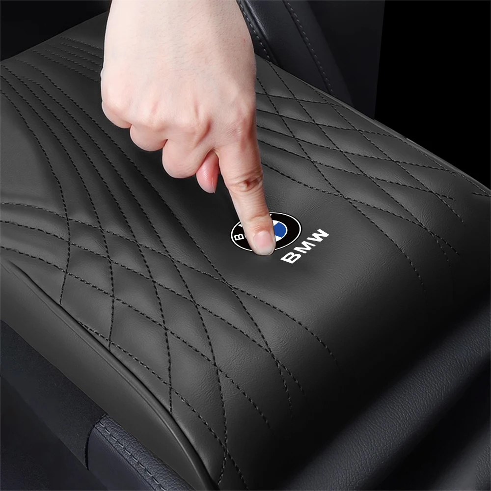 Leather Car Armrest Mat Center Console Arm Rest Protection Cushion Pad For BMW M Performance M3 M5 M6 F01 F20 F10 F13 F15 F16 X5