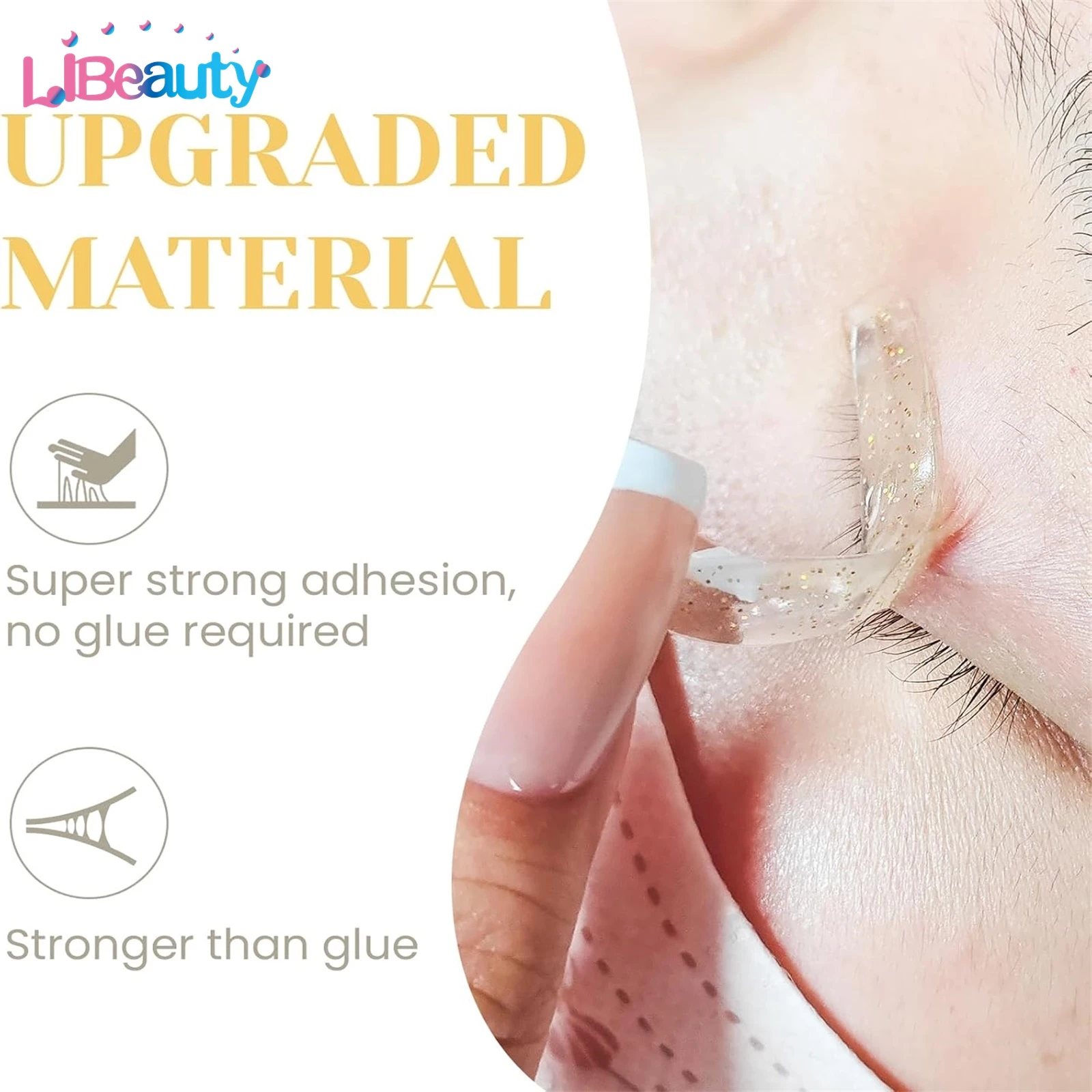 Libeauty 10枚入り ラッシュリフトパッド 粘着式 まつげパーマパッド 接着剤不要 再利用可能 ソフト ラッシュリフトシールド まつげリフト用