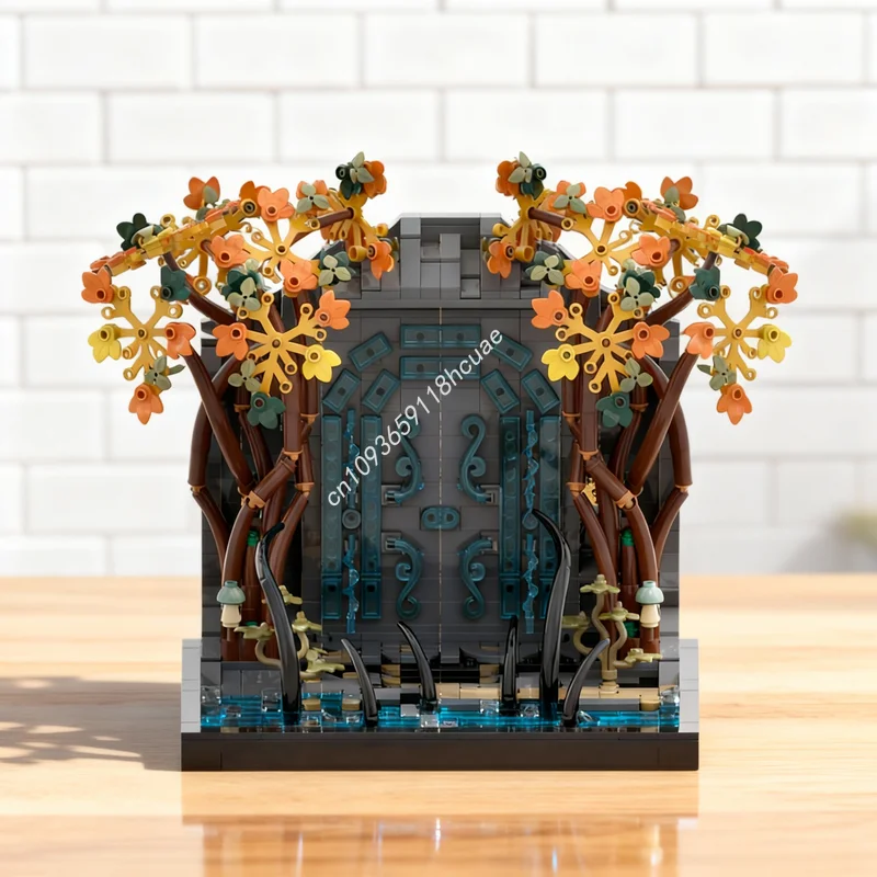 973 Piezas MOC El Hobbit El Señor de los Anillos Las Puertas de Durin Moria Modelo de Construcción Juguetes de Bloques de Construcción Creativos Idea de Regalos de Navidad