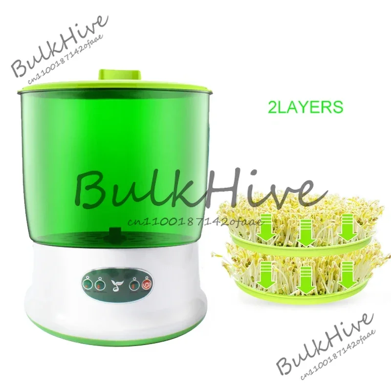 Termostato inteligente para hacer brotes de soja, cubo para crecimiento de semillas de vegetales verdes, máquina germinadora de brotes eléctricos automática