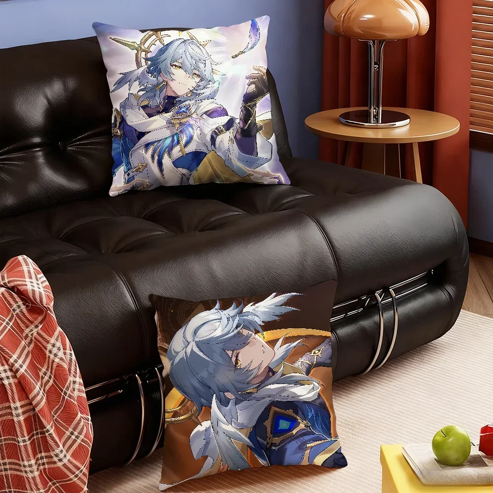 Sunday Game Honkai Star Rail cushion cover Soft Smooth Hidden Zipper Washable Decorative Couch Office Housewarming Gift