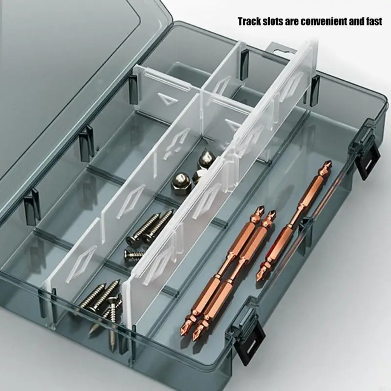 M7DA Plastic Tool Parts Box Storage Screw Box Tool Classification Electronic Drill Bit Accessories Thickened Box