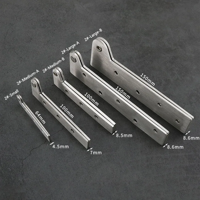 Pivot Hinge 201 Stainless Steel 360 Degree Rotating Door Hinges Hardware Tools for Home Door Tool Box Cabinet