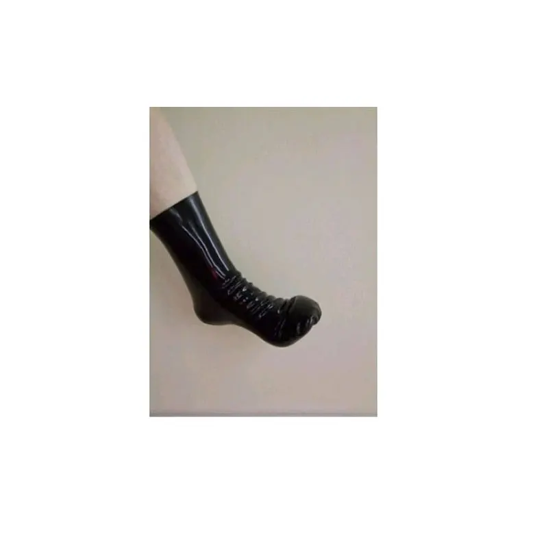 

Handmade Unisex 0.4mm Black Latex Rubber Socks Customize for Free Shipping