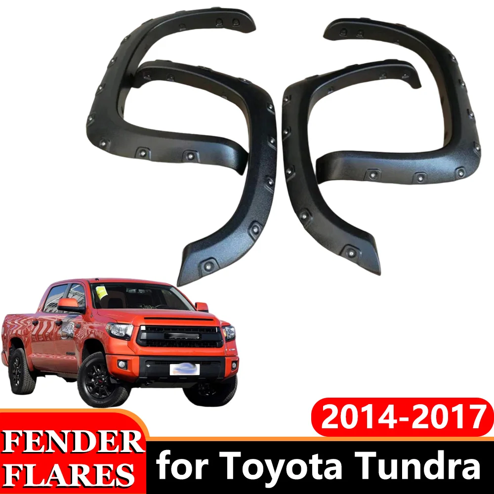 

Mudguards Wheel Arch Fender Flares For Toyota Tundra 2014 2015 2016 2017 Fender Cover Double Cabin With Studs