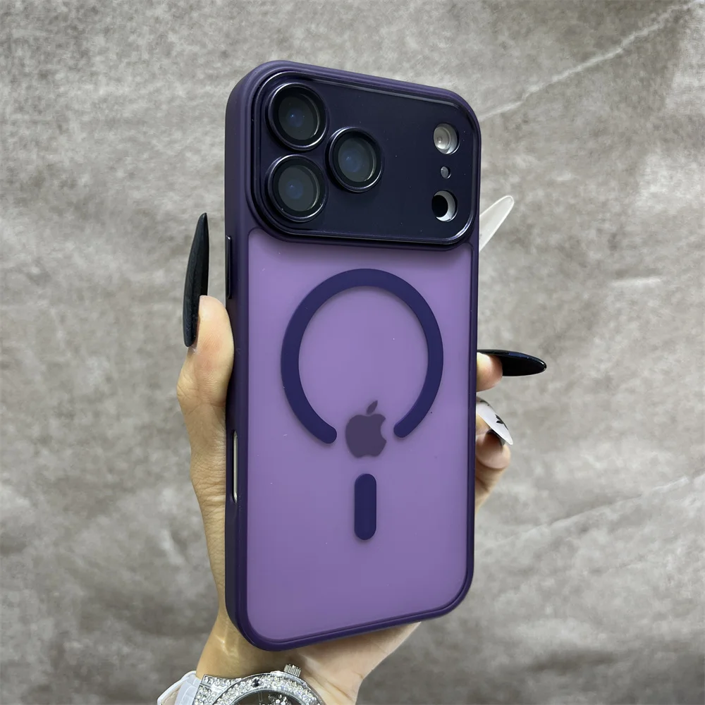 Matte Magnetische Durchsichtige Kabellose Ladehülle für iPhone 18 Pro 17 Air 16 15 14 13 12 11 17 Pro Max für Magsafe Cover – Detail 18