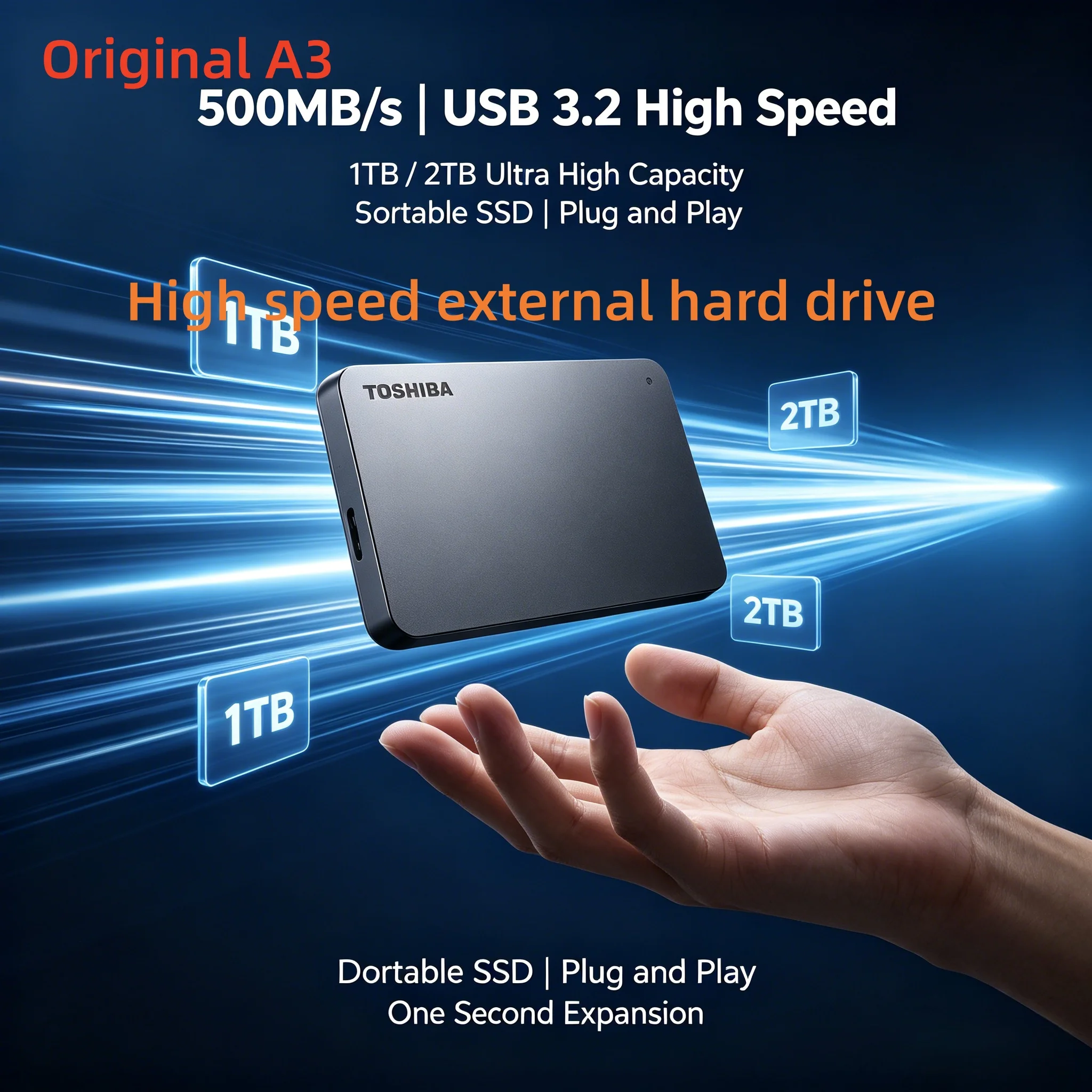 東芝a3-500gb-2tb-外付けポータブルハードディスク-usb-32-超高速-外付け-ノートパソコン用-内部ストレージ-mac対応-oem