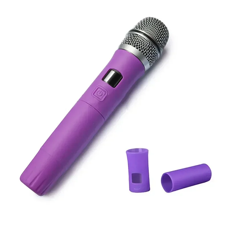 Wireless Microphone Handle Cover Silicone Anti-Drop Anti-Roll Anti-Slip Mic Protective Case for KTV DJ Device Stage Accessories