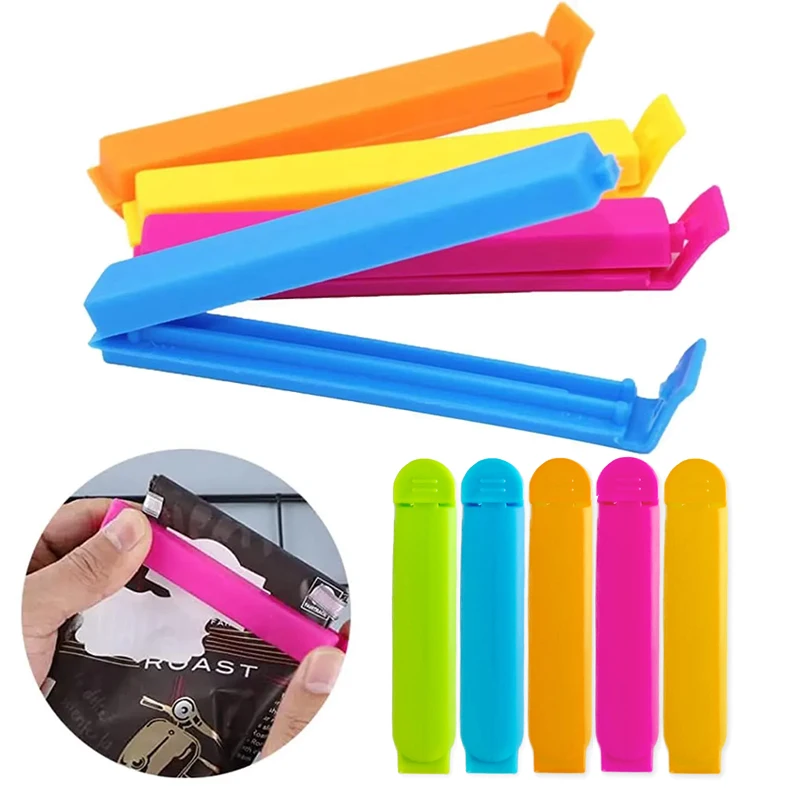 10/20 Stück Küchen-Aufbewahrung Lebensmittel-Snack-Verschluss-Clips Verschlussklemmen Plastikwerkzeug Küchenzubehör Tragbar Großpackung TMZ – Detail 16