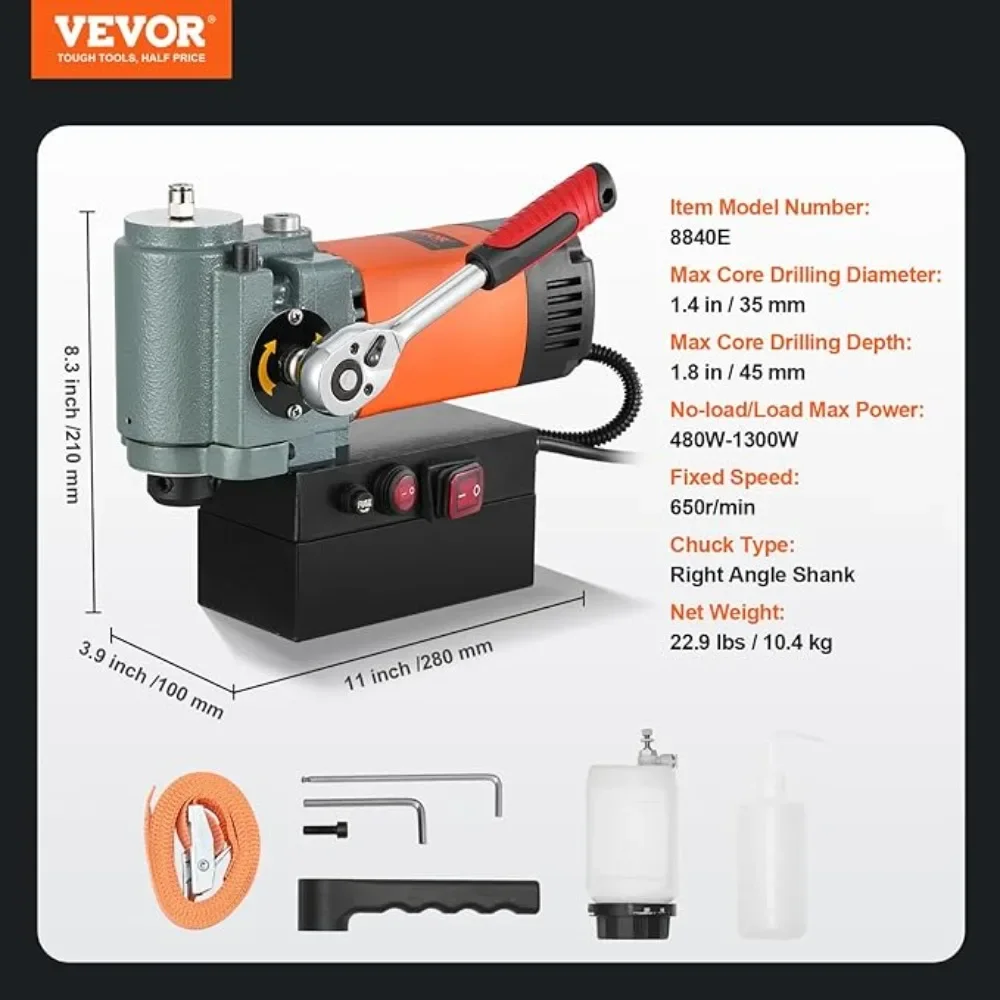 Low Profile Mag Drill Press 1300W 1.38