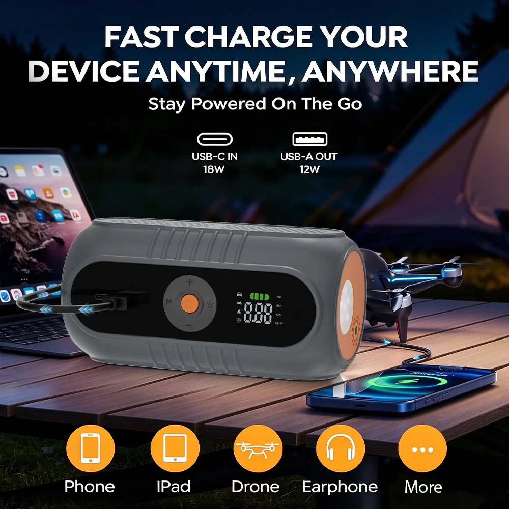 PAIVIROKU อุปกรณ์ช่วยสตาร์ทรถย - Solar Jump Starter Power Bank บทวิจารณ์และราคา