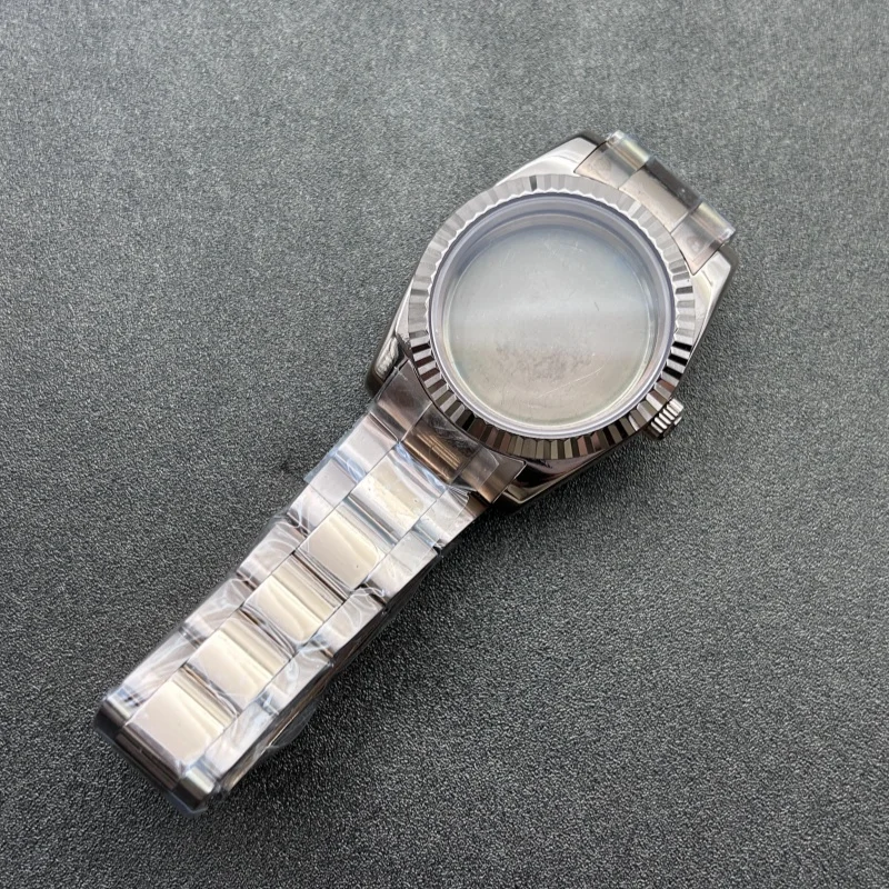 For Dogtooth Ring Log Case 36/39MM Case Three Five-Bead Rose Gold Strap Suitable for NH35/NH36 Movement