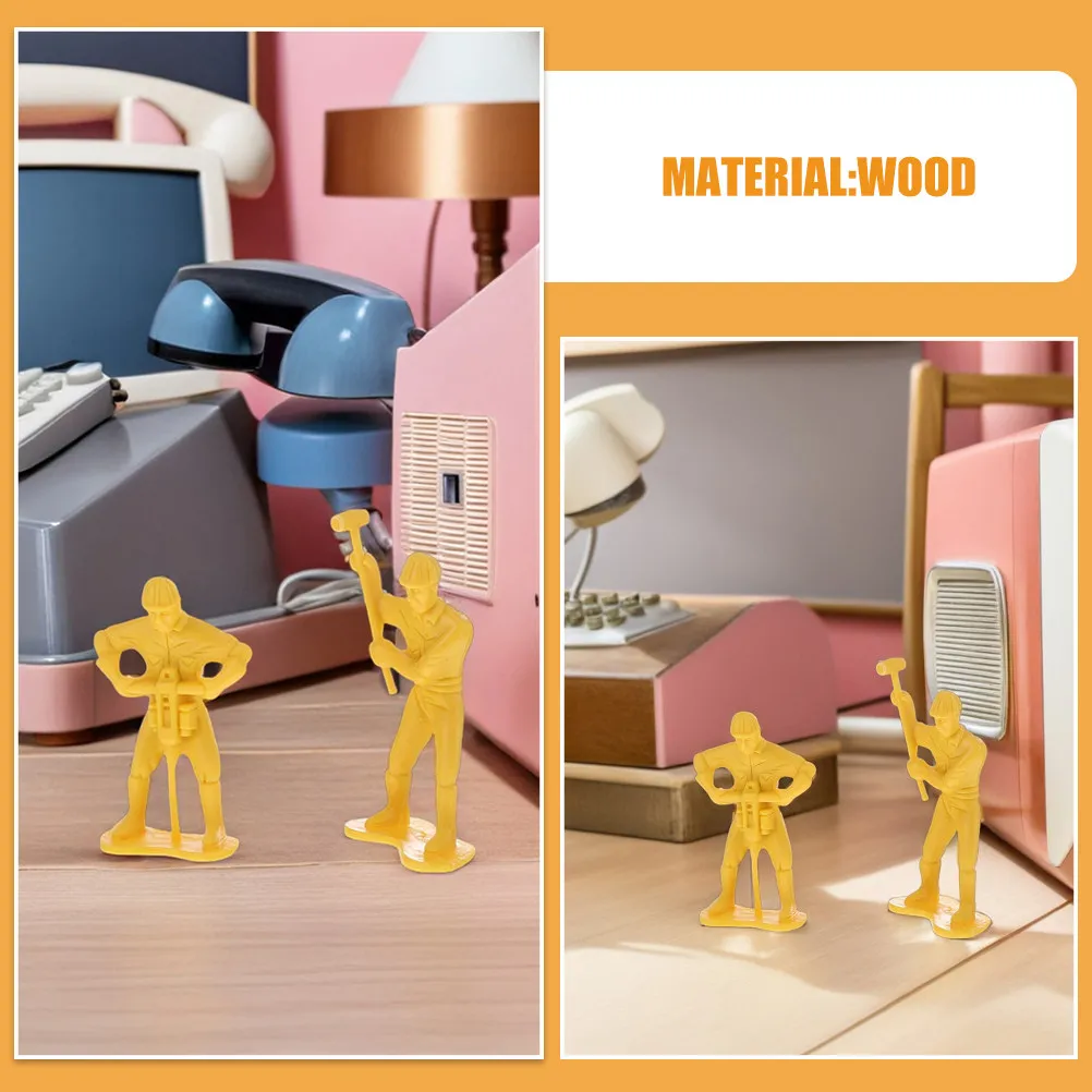 63Pcs Miniature Construction Worker Realistic Engineering Scene Interactive Learning Play Set for Kids Home School Repair Tools