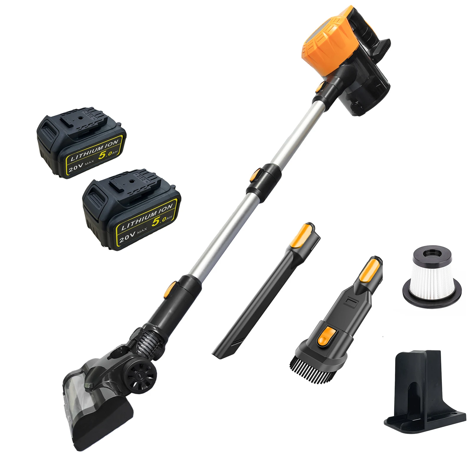 

Handheld Vacuum Cleaner 3-In-1 Cordless Vacuum,for Dewalt 20V 2x 5.0AH Battery,Brushless,Upright Handheld Stick Vacuum,150000r/m