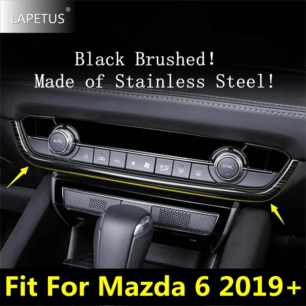 

Auto Front Central Middle Air Conditioning AC Outlet Decor Panel Stripes Molding Cover Trim Accessories For Mazda 6 2019 - 2024