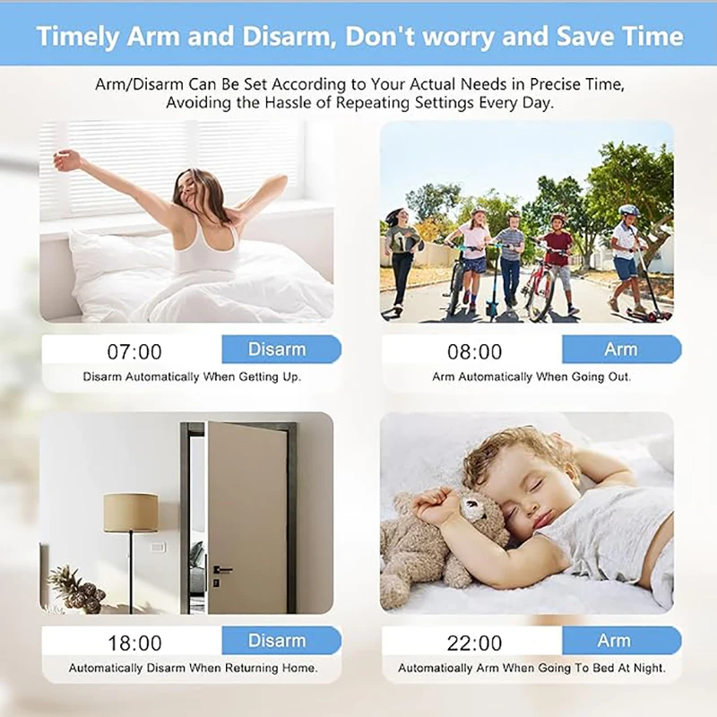 PANIAN WIFI Home Alarm Kit Tuya Smart Life Wireless 433MHz GSM Security Alarm System Works With Alexa Motion Detector Sensor