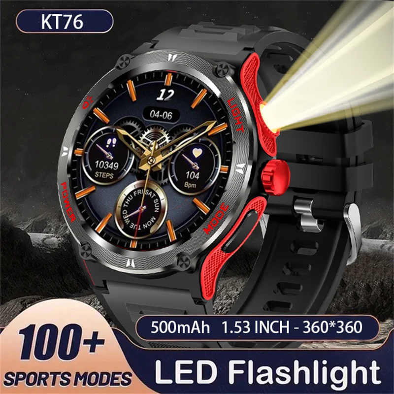 

2024 New men's and women's outdoor smartwatch KT76 Compass 3ATM deep waterproof multiple sports modes suitable for Xiaomi Huawei