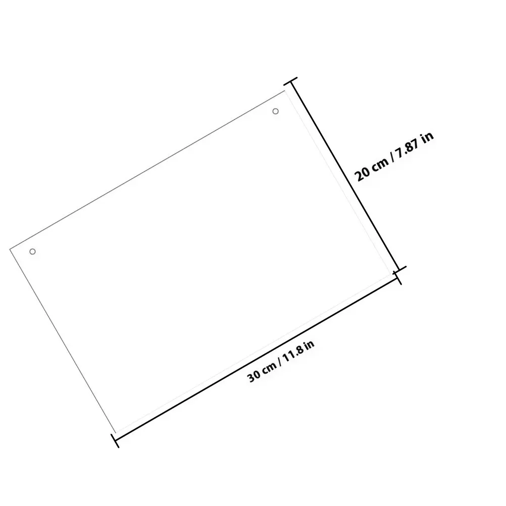 1Set Clear Dry Erase Board Frameless Hanging Writing Memo Board Erasable Whiteboard for Office Home School Daily Planning