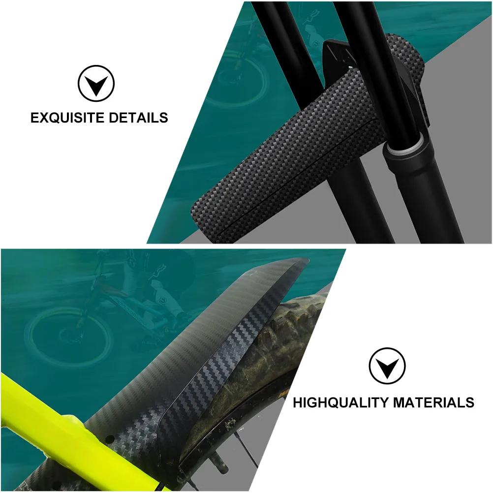 

2pcs Carbon Fiber Mud Guard Universal Mountain Bike Front Rear Durable Cycling Guard Twill Print 3D Dirt Bike