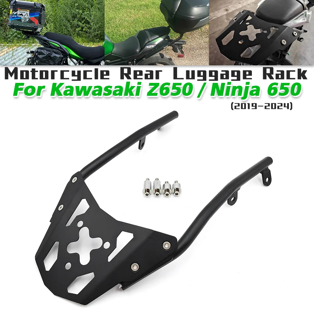 

For Kawasaki Z650 Ninja 650 2019-2024 Motorcycle Rear Luggage Rack Rear Box Rack Fit on Ninja 650 Z650 2020 2021 2022 2023 2024